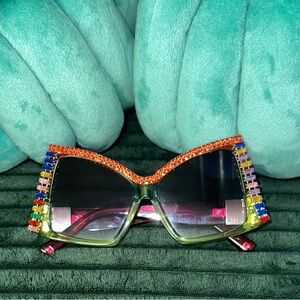 AKIRA Multicolor Rhinestone Sunglasses